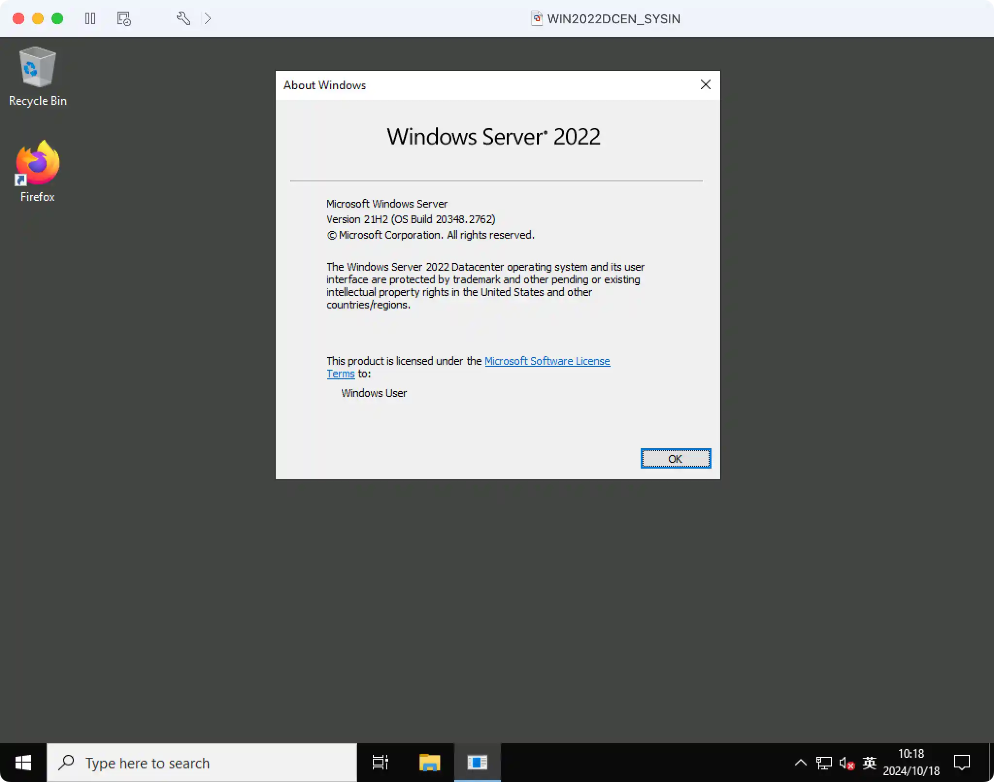 Windows Server 2022 OVF